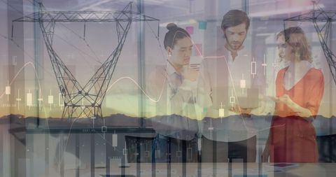 Diverse Team Analyzing Financial Concepts in Modern Office