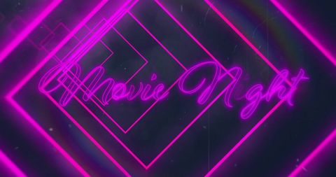 Neon movie night geometric pattern background
