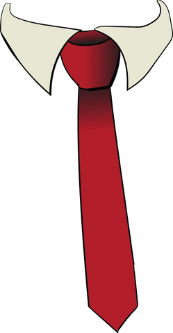 Digital red tie on transparent background concept
