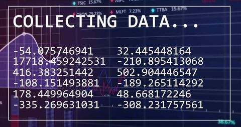 Data Processing Overlay for Financial Analysis Concepts - Download Free Stock Images Pikwizard.com