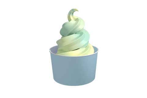 colorful ice cream swirl in blue cup on transparent background - Download Free Stock Videos Pikwizard.com