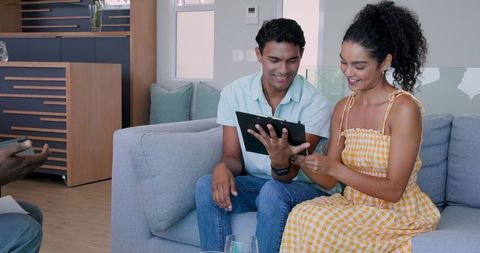 Couple in Therapy Session Receiving Guidance from Professional