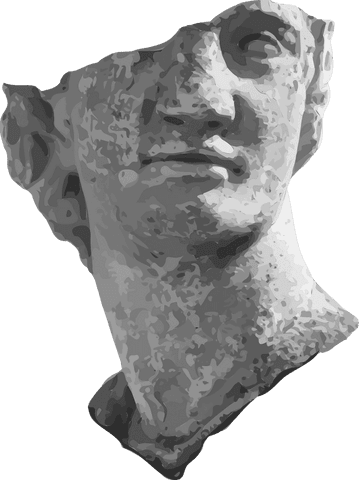 monochrome classical bust sculpture with transparent background - Download Free Stock Videos Pikwizard.com