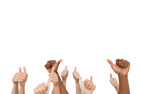 diverse transparent thumbs up showcasing unity and support - Download Free Stock Videos Pikwizard.com