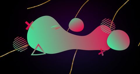 Vibrant Abstract Sale Background with Digital Shapes and Lines