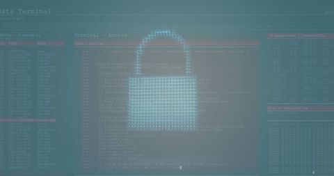 digital lock with coding interface symbolizing cyber security - Download Free Stock Images Pikwizard.com