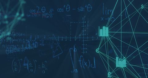 Digital Analytics Representation with Mathematical Equations and Graphs - Download Free Stock Images Pikwizard.com
