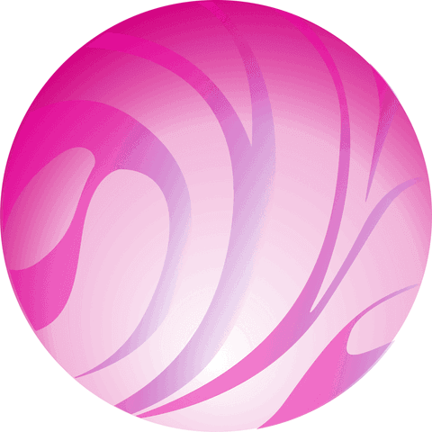 Transparent abstract circle swirling magenta and violet