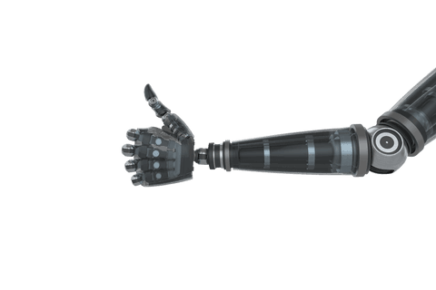 transparent robotic arm giving thumbs up gesture in black - Download Free Stock Videos Pikwizard.com