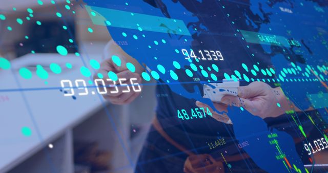 Hands Analyzing Financial Data on Digital Interface with Trading Graphs and Map - Download Free Stock Images Pikwizard.com