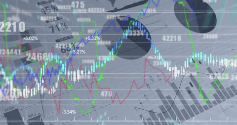 Dynamic Financial Data with Digital Graphs and Trends Animation