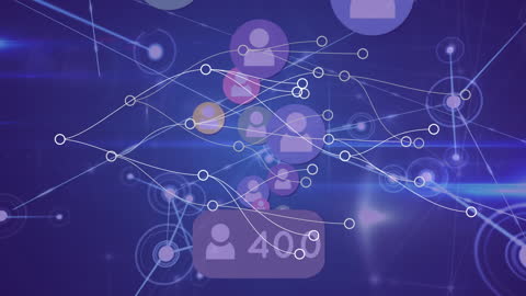 Digital Network Connection Visualization Abstract Background