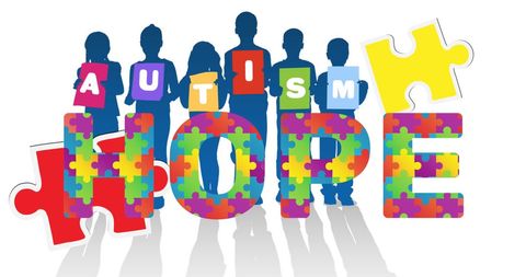 Children Holding Letters Promoting Autism Awareness and Hope - Download Free Stock Images Pikwizard.com
