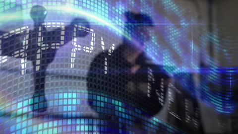 Digital Innovation with Businesswoman Using Tablet and Modern Graphics