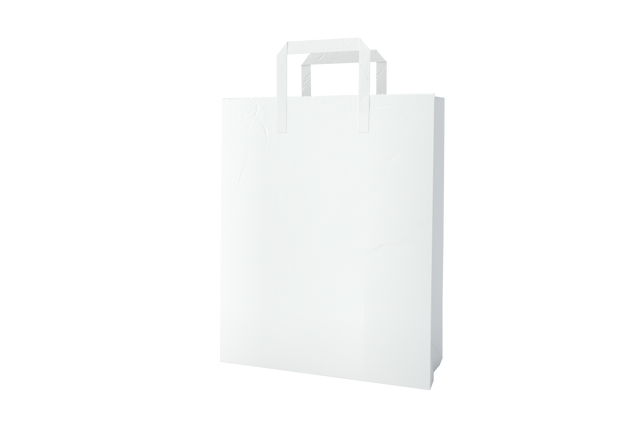 Clean White Paper Bag with Handles on Transparent Background - Download Free Stock Videos Pikwizard.com