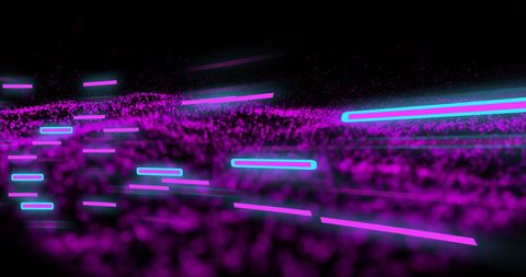 Dynamic Light Trails Symbolizing Fast Data Transfer