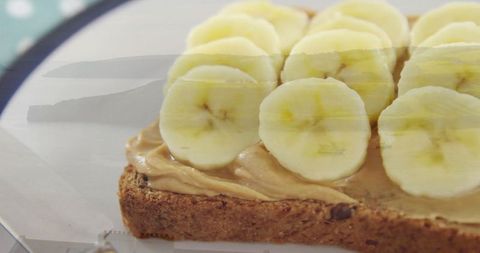 Wholesome whole grain peanut butter banana toast