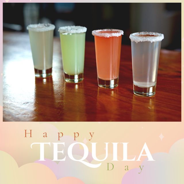 Festive Tequila Shots in Assorted Colors for Celebration - Download Free Stock Templates Pikwizard.com