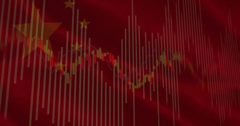 Digital Stock Market Graph over China Flag Background - Download Free Stock Images Pikwizard.com