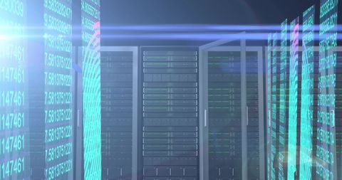 Data Transition in High-Tech Server Room - Download Free Stock Images Pikwizard.com