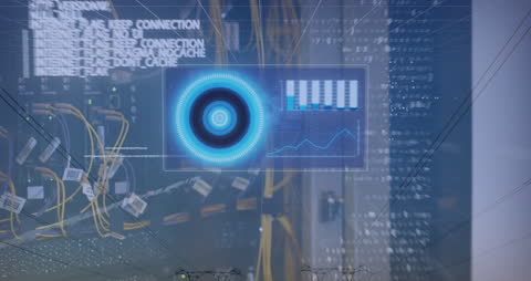 Digital Data Interface Over High-Tech Server Room