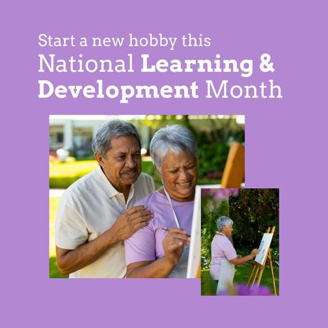 seniors embracing artistic pastime for learning and development month - Download Free Stock Templates Pikwizard.com