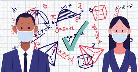 Digital education concept: physics meeting social distancing