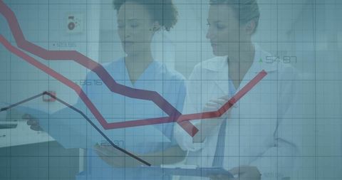 Healthcare Professionals Analyzing Data in Clinical Setting