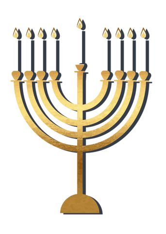 golden candelabrum with nine lit candles on transparent background - Download Free Stock Videos Pikwizard.com