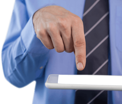 Businessman Hand Interacting with Transparent Tablet Screen - Download Free Stock Videos Pikwizard.com