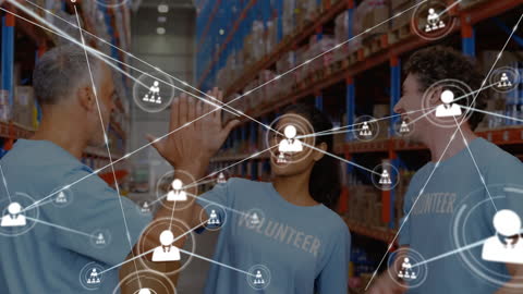 Volunteers Networking in Warehouse with VR Technology