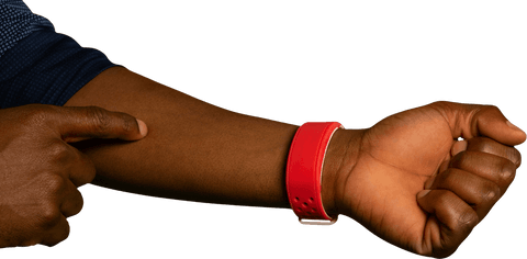Transparent Wristband on Arm with Gesturing Hand Focus - Download Free Stock Videos Pikwizard.com