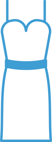 minimalist blue dress outline on transparent background - Download Free Stock Videos Pikwizard.com