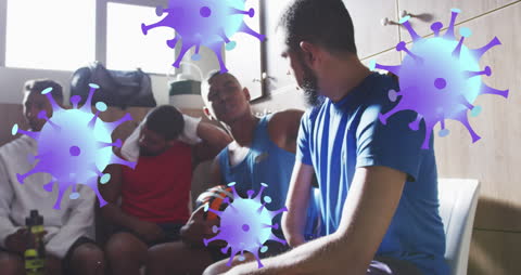 Conceptual Illustration of Virus Affecting Social Gatherings