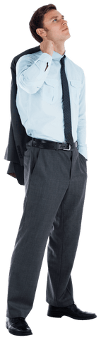 transparent businessman standing with office attire - Download Free Stock Videos Pikwizard.com