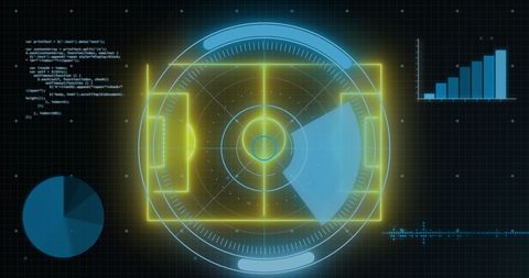 High-Tech Graphic Interface Display with Data Visualizations - Download Free Stock Images Pikwizard.com