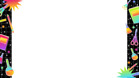 transparent science border with neon icons and grid design - Download Free Stock Videos Pikwizard.com