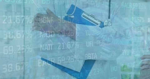 Female Doctor Analyzing Medical Data for Healthcare Solutions