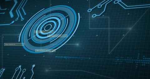 Futuristic Circuit Design with Data Interface Technology Elements - Download Free Stock Images Pikwizard.com