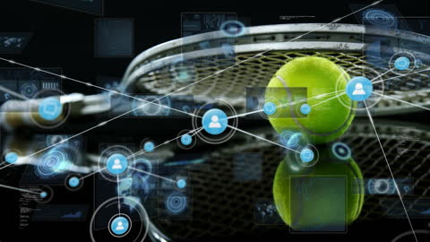 VR, Tennis Racket and Digital Connection Network