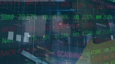 Woman Analyzing Financial Data on Mobile Phone During Bus Commute