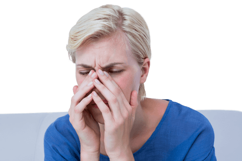 Transparent Background: Woman Experiencing Headache with Eyes Closed - Download Free Stock Videos Pikwizard.com