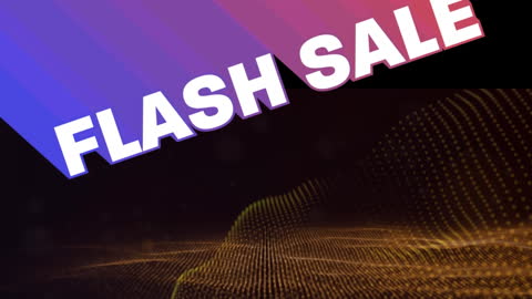 Dynamic Flash Sale Announcement with Digital Wave Animation