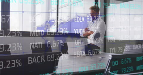 Financial Professional Analyzing Stock Market Data