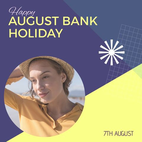 August Bank Holiday Celebration With Relaxing Woman on Beach - Download Free Stock Templates Pikwizard.com