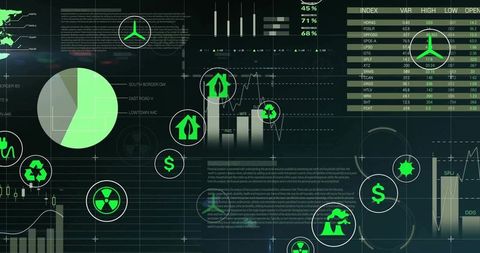 Eco-Financial Metrics Dashboard with Sustainability and Technology Focus
