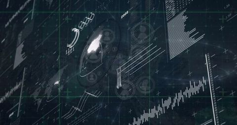 Futuristic Digital Interface with Data Graphics Overlay Concept - Download Free Stock Images Pikwizard.com