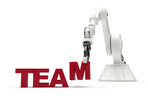 Robot Arm Assembling TEAM Text on Transparent Background - Download Free Stock Videos Pikwizard.com