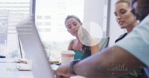 Innovative Team Collaboration with Digital Interface Overlays - Download Free Stock Images Pikwizard.com