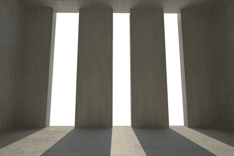 sunlight casting shadows through transparent open wall structure - Download Free Stock Videos Pikwizard.com